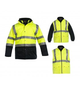 Parka haute visibilité 4 en 1