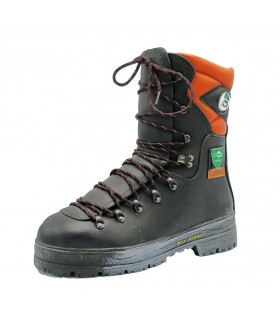 Bottine anti-coupure hydrofuge - noire/orange