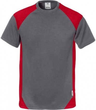 T-SHIRT 7046 THV Gris-Rouge