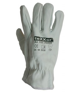 Rundslederen handschoen wite