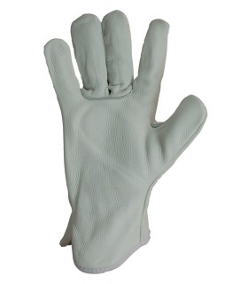 Rundslederen handschoen wite