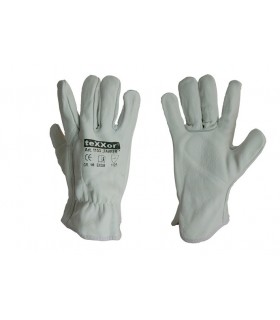 Gant cuir pleine fleur blanc