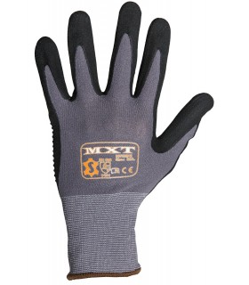 Fijn gebreide handschoen Mousse PU met dots