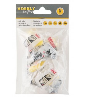 Bouchons d'oreille (blister de 5 paires)