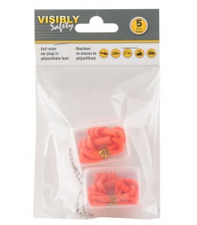 Bouchons d'oreille avec cordon (blister de 2 paires)